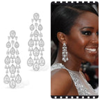 Elegant Lady Glittery Drop Earrings - Sweetheart Jewel