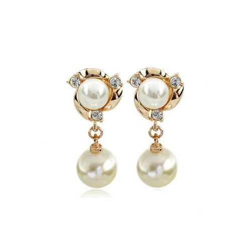Elegant Pearl Fashion Drop Earrings - Sweetheart Jewel