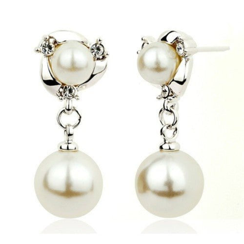 Elegant Pearl Fashion Drop Earrings - Sweetheart Jewel