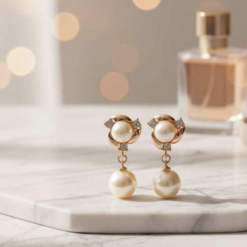 Elegant Pearl Fashion Drop Earrings - Sweetheart Jewel