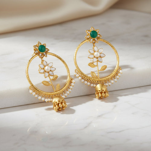 Enchanted Garden Pearl Dangle Earrings - Sweetheart Jewel