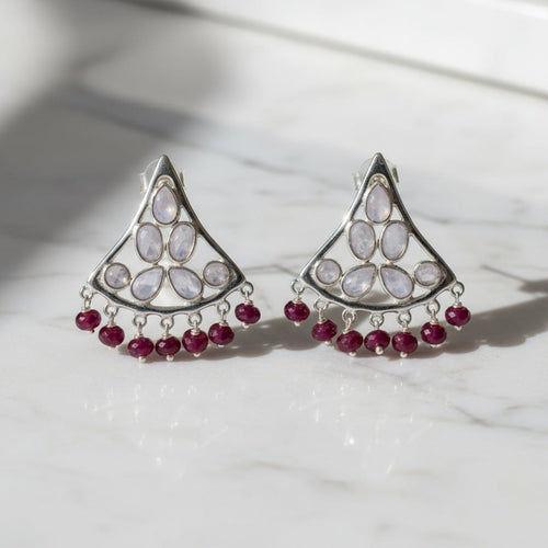 Eternal Flame Ruby Earrings - Sweetheart Jewel