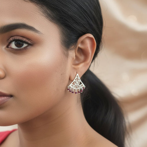 Eternal Flame Ruby Earrings - Sweetheart Jewel