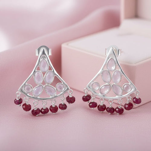Eternal Flame Ruby Earrings - Sweetheart Jewel