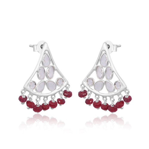Eternal Flame Ruby Earrings - Sweetheart Jewel