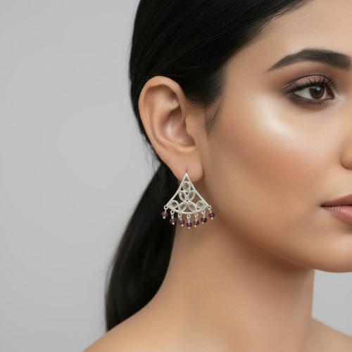 Eternal Flame Ruby Earrings - Sweetheart Jewel