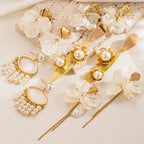 Fashion Flower & Pearl Drop Earrings - Sweetheart Jewel
