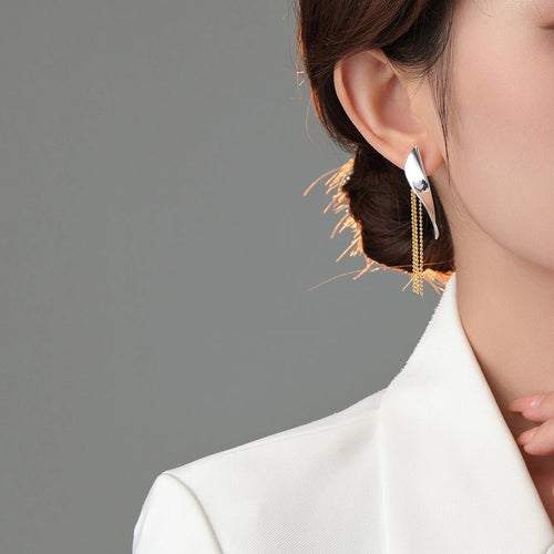 Fashion Girl Willow Leaf Sterling Silver Earrings - Sweetheart Jewel