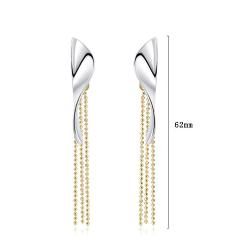 Fashion Girl Willow Leaf Sterling Silver Earrings - Sweetheart Jewel