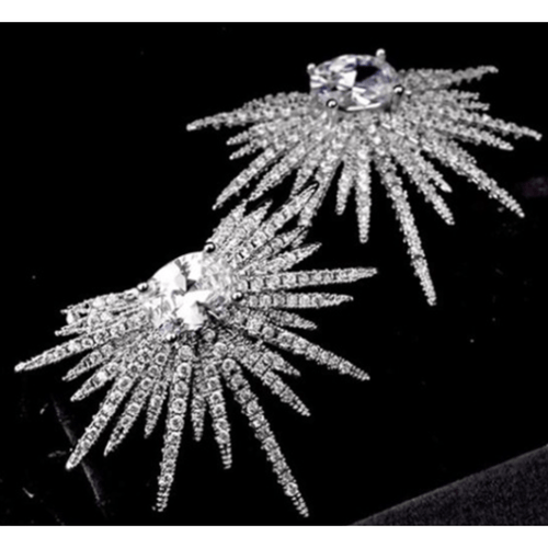 Feather Star 18k Earrings - Sweetheart Jewel