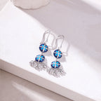 Floral Circlet Drops Earrings - Sweetheart Jewel
