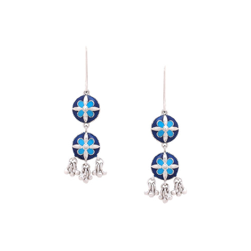 Floral Circlet Drops Earrings - Sweetheart Jewel