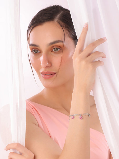 Floral Mosaic Charm Bracelet - Sweetheart Jewel