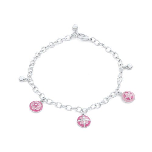 Floral Mosaic Charm Bracelet - Sweetheart Jewel