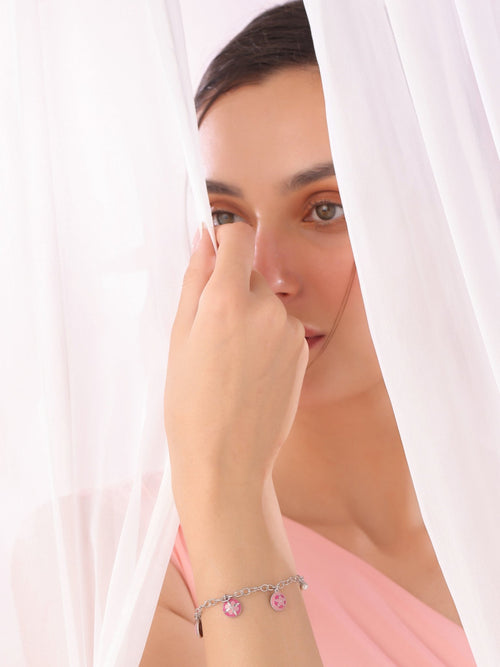 Floral Mosaic Charm Bracelet - Sweetheart Jewel