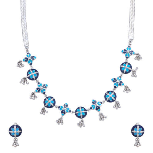 Floral Radiance Necklace and Earrings Set - Sweetheart Jewel