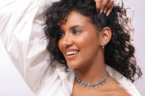 Floral Radiance Necklace and Earrings Set - Sweetheart Jewel