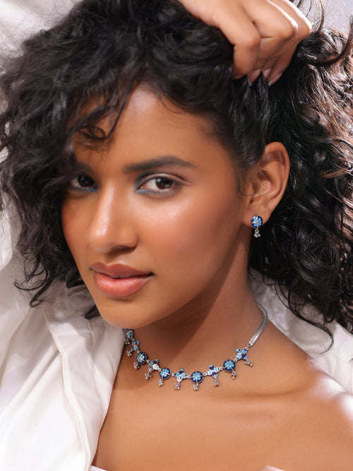 Floral Radiance Necklace and Earrings Set - Sweetheart Jewel