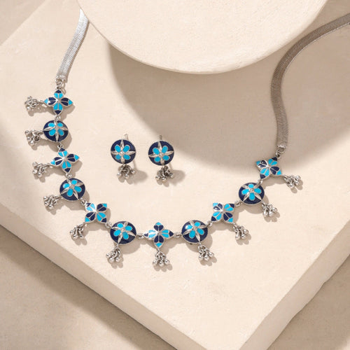 Floral Radiance Necklace and Earrings Set - Sweetheart Jewel