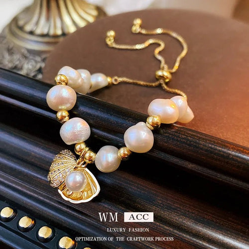 Freshwater Pearl Charming Bracelet - Sweetheart Jewel