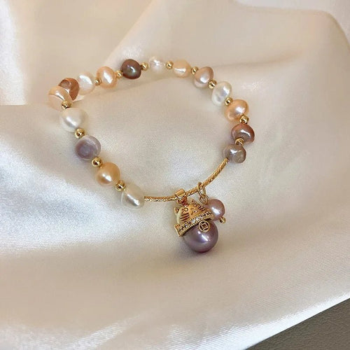 Freshwater Pearl Charming Bracelet - Sweetheart Jewel