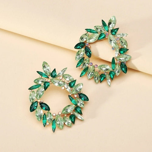 Glam Bridal Shiny Hoop Earrings - Sweetheart Jewel