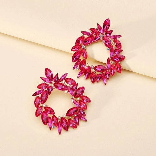 Glam Bridal Shiny Hoop Earrings - Sweetheart Jewel