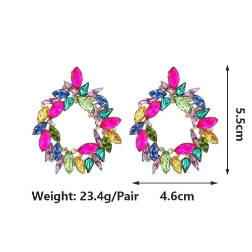 Glam Bridal Shiny Hoop Earrings - Sweetheart Jewel