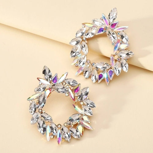 Glam Bridal Shiny Hoop Earrings - Sweetheart Jewel
