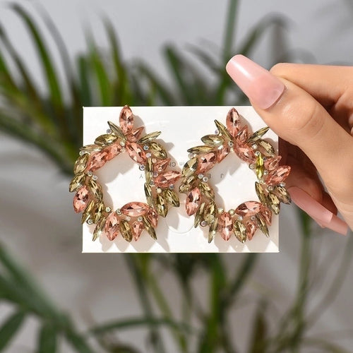 Glam Bridal Shiny Hoop Earrings - Sweetheart Jewel