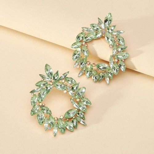 Glam Bridal Shiny Hoop Earrings - Sweetheart Jewel