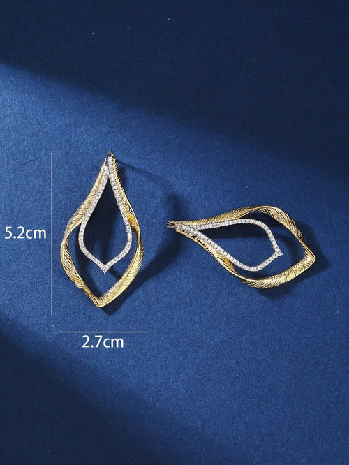 Glam Vintage Luxurious Leaf Drop Earrings - Sweetheart Jewel