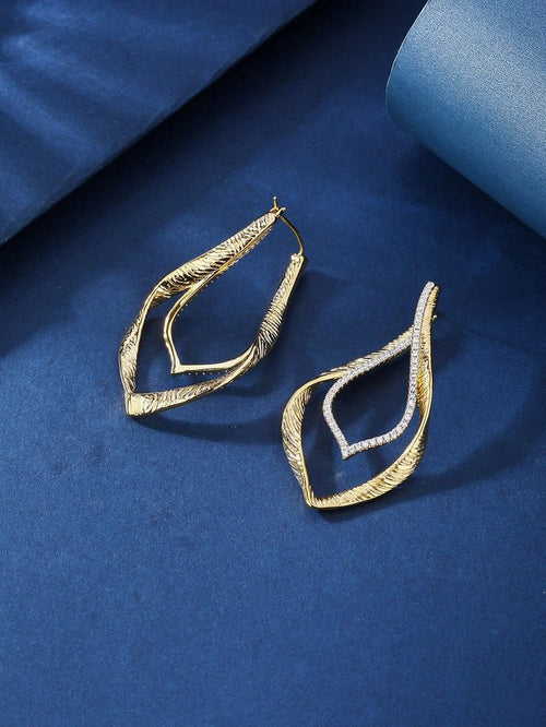 Glam Vintage Luxurious Leaf Drop Earrings - Sweetheart Jewel