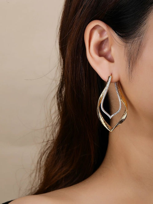 Glam Vintage Luxurious Leaf Drop Earrings - Sweetheart Jewel