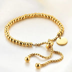 Gleaming Grace 18k Adjustable Bracelet - Sweetheart Jewel