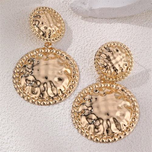 Golden Devotion Double - Heart Statement Earrings - Sweetheart Jewel