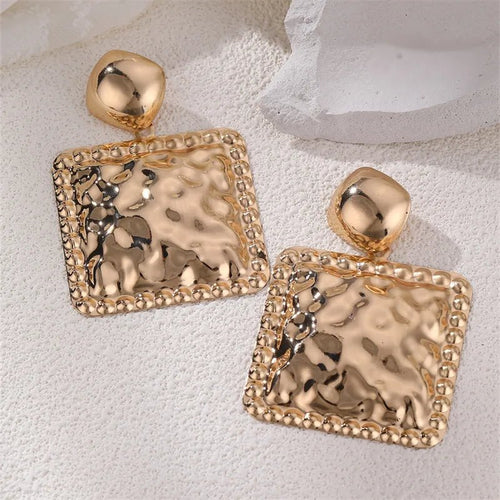 Golden Devotion Double - Heart Statement Earrings - Sweetheart Jewel