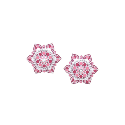 Gulabi Mahal Stud Earrings - Sweetheart Jewel