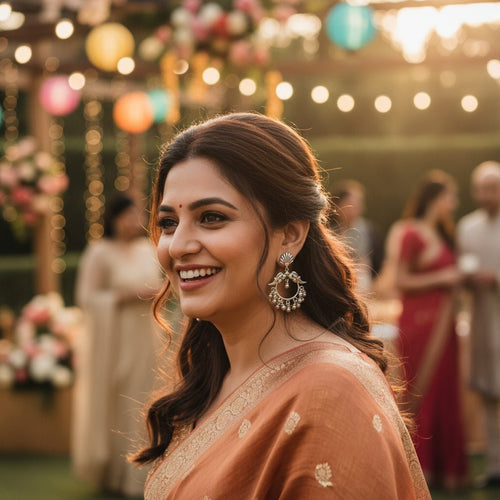 Heritage Halo Silver Oxidized Earrings - Sweetheart Jewel