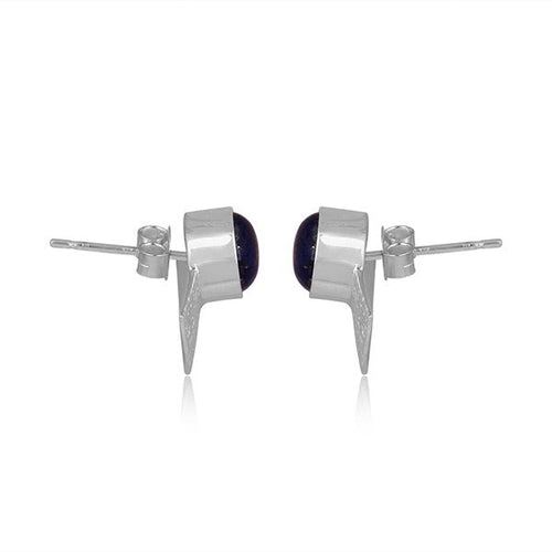 Lapis Luxe Silver Earrings - Sweetheart Jewel