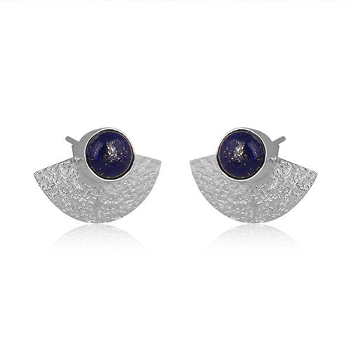 Lapis Luxe Silver Earrings - Sweetheart Jewel