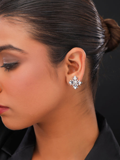Lotus Bloom Stud Earrings - Sweetheart Jewel