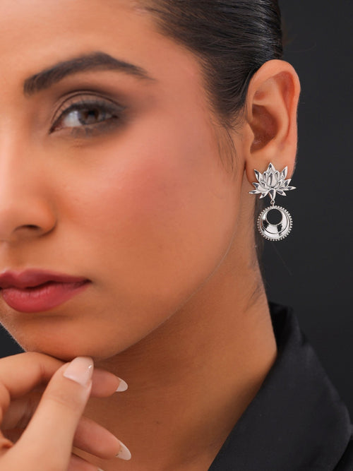 Lotus Moonlight Drop Earrings - Sweetheart Jewel