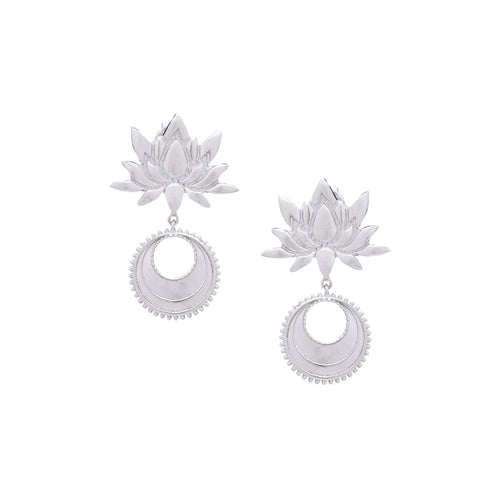 Lotus Moonlight Drop Earrings - Sweetheart Jewel
