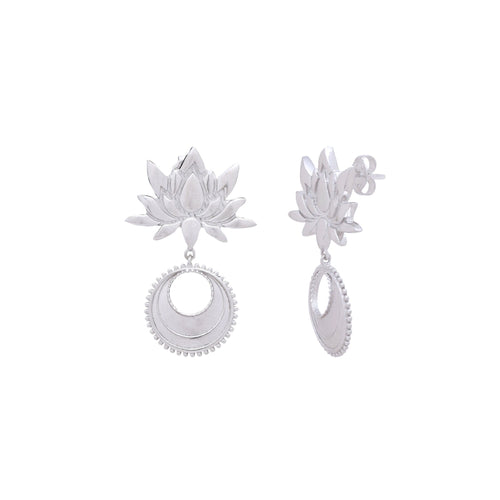 Lotus Moonlight Drop Earrings - Sweetheart Jewel