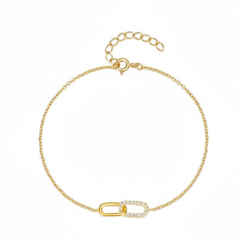 LoveBond Crystal Link Bracelet – Elegant Everyday Luxury - Sweetheart Jewel