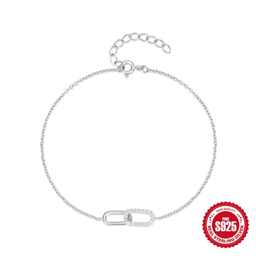 LoveBond Crystal Link Bracelet – Elegant Everyday Luxury - Sweetheart Jewel