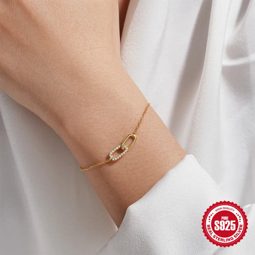 LoveBond Crystal Link Bracelet – Elegant Everyday Luxury - Sweetheart Jewel