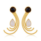 Luna Éclat Gold On Silver Earrings - Sweetheart Jewel