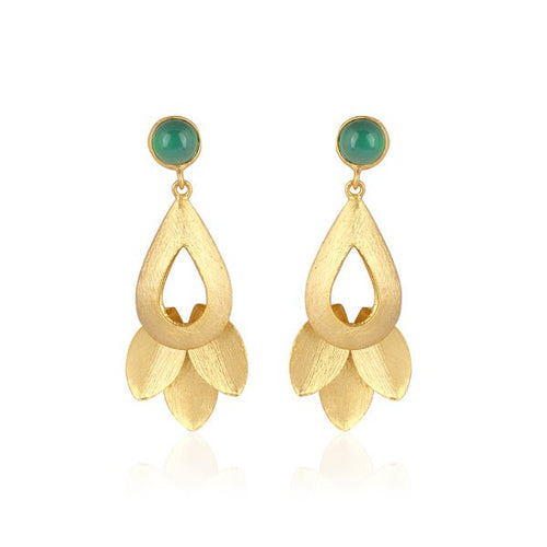 Luna Verde Silver Earrings - Sweetheart Jewel